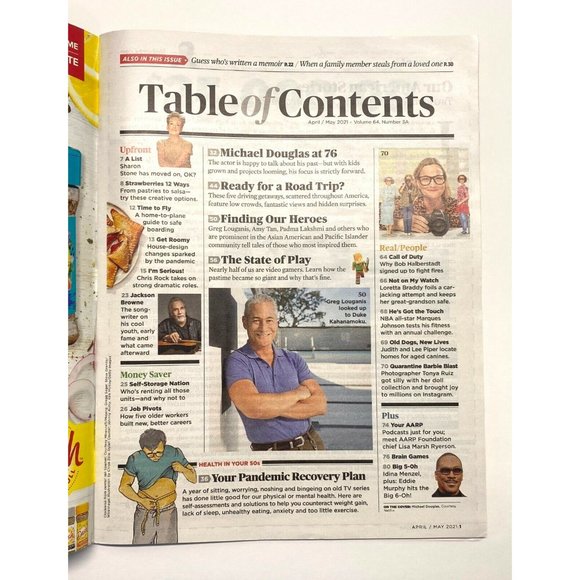 AARP Magazine April May 2021 Michael Douglas Pandemic Recovery Plan - Picture 2 of 7